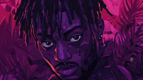 Vivid Abstract Portrait of a Man