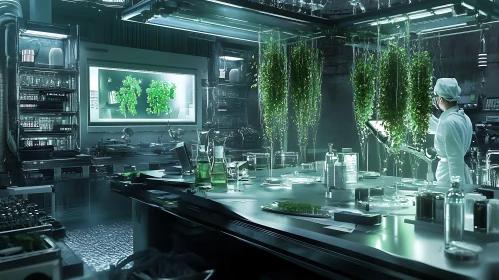 Modern Lab With Plants