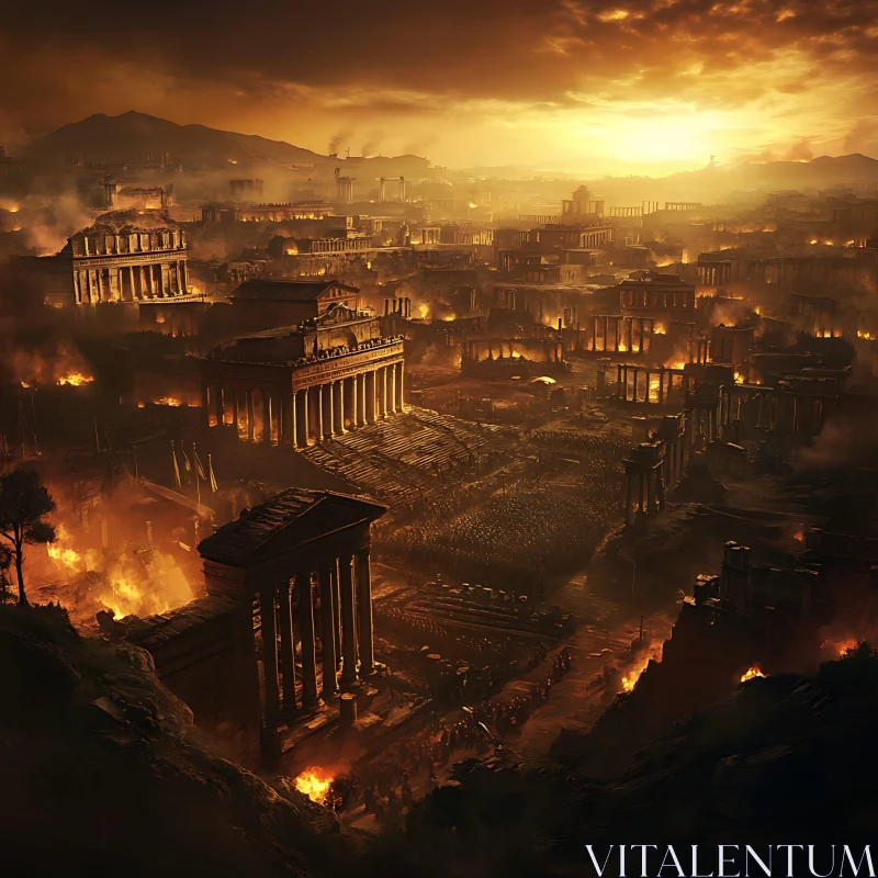 Burning City Ruins