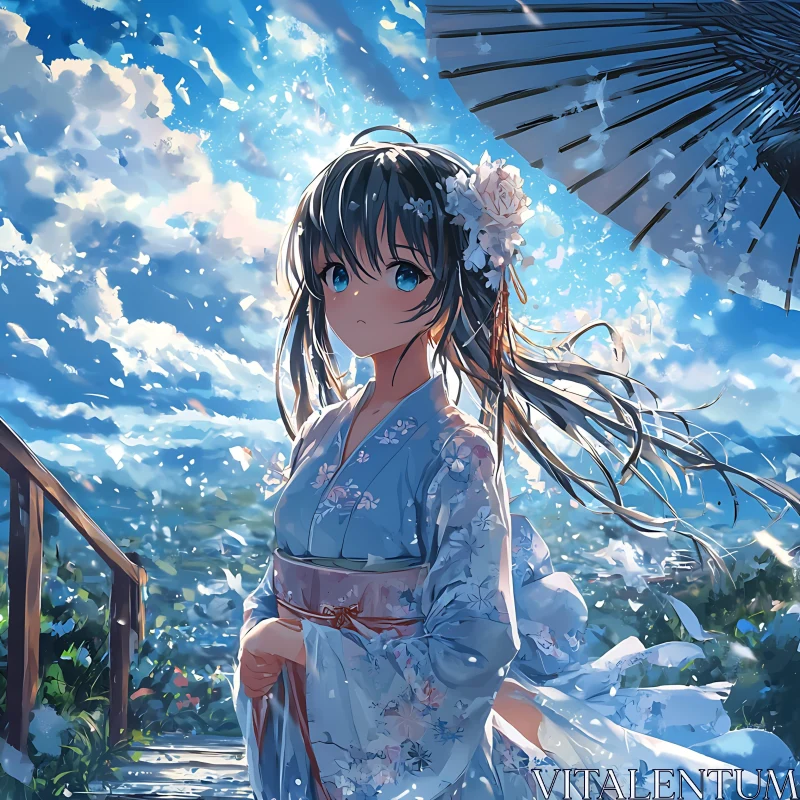 Anime Beauty in Traditional Attire