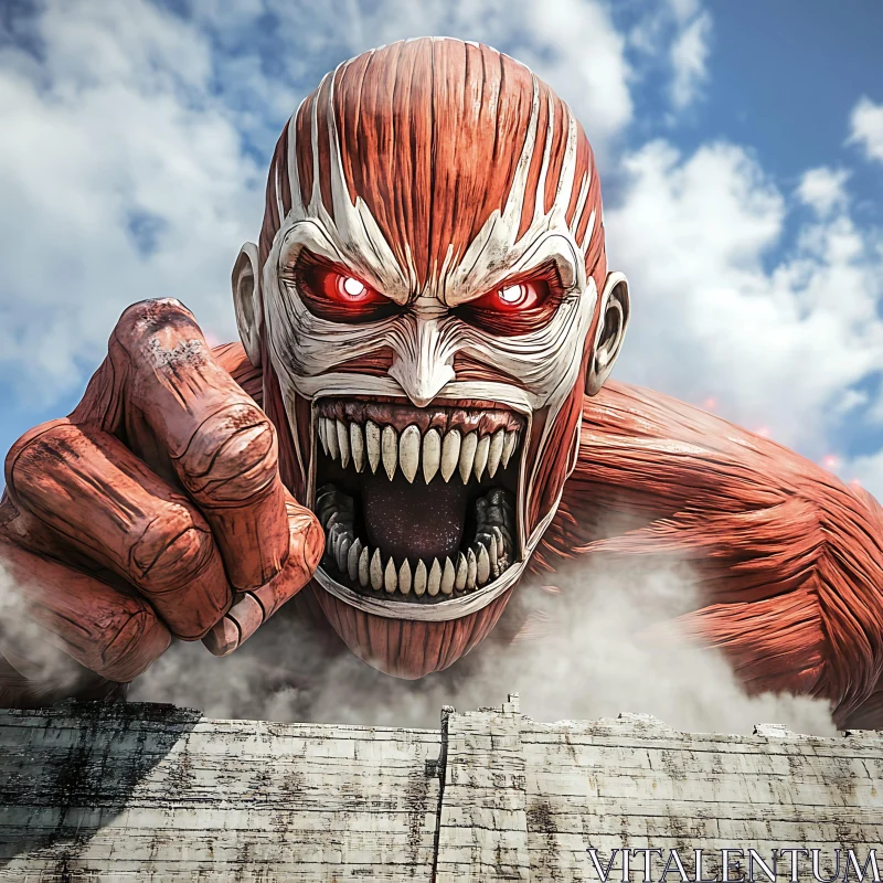 Terrifying Titan Over Wall