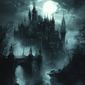 Moonlit Gothic Castle