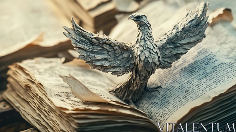 Stone Eagle Guardian of Ancient Knowledge