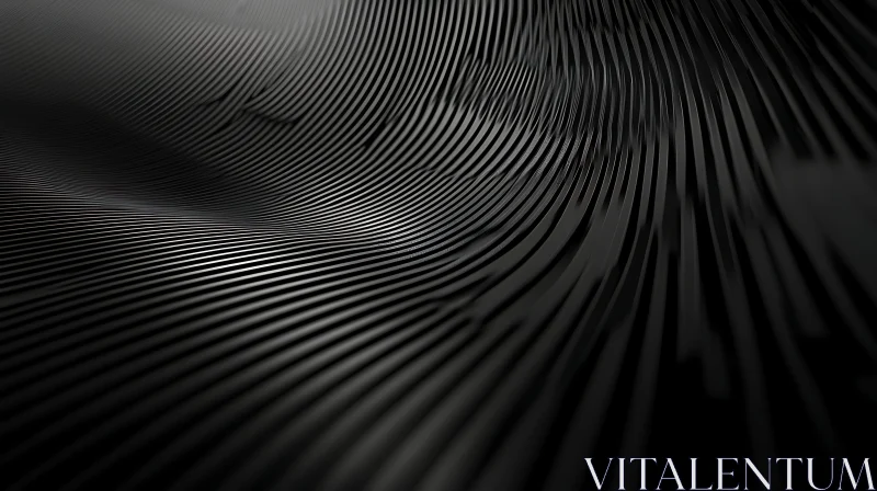 Rhythmic Black Line Pattern - Abstract Art