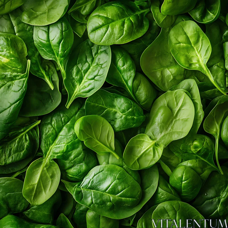 Vibrant Spinach Leaf Texture