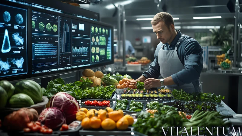 Futuristic Kitchen Vegetable Preparation