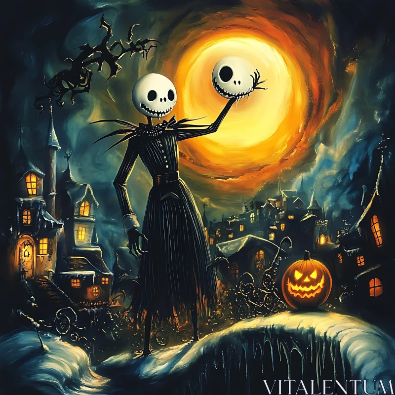 Nightmare Town Halloween Art