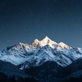 Starry Night Mountain Range