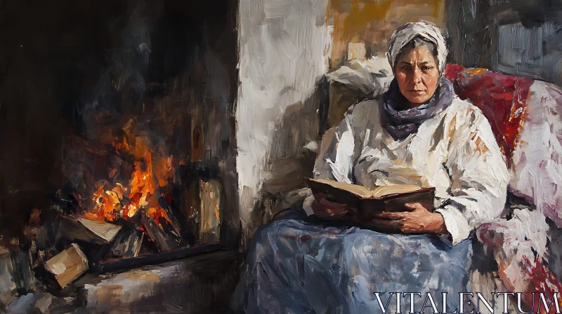 Warmth and Wisdom: A Woman's Quiet Moment