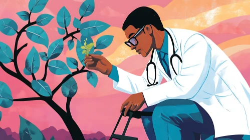 Physician's Touch: Healing and Growth Concept