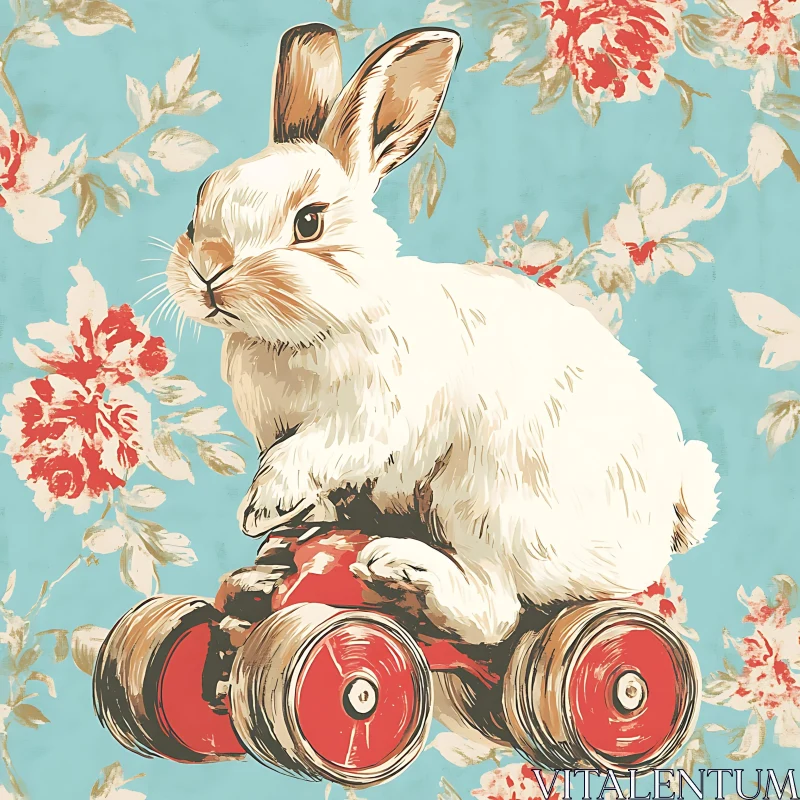Floral Bunny Toy Car Design