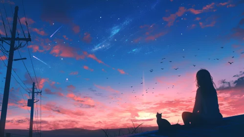 Tranquil Rooftop Sunset
