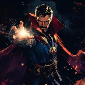 Sorcerer Supreme Casting Spell Artwork