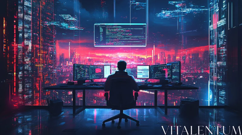 Coder in a Cyberpunk City
