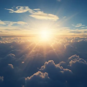 Golden Sunlight Through Clouds