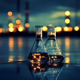 Nighttime Laboratory Still Life