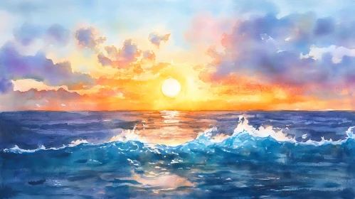 Serene Seascape at Sunset