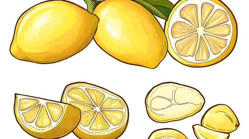 Citrus Burst: A Lemon Still Life