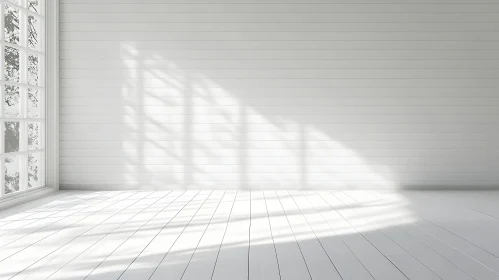 Bright White Interior with Window Light