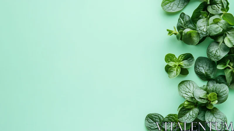 Botanical Freshness: Green Leaves Still Life