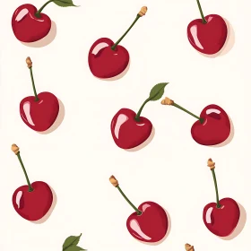 Seamless Cherry Pattern Illustration
