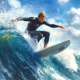 Wave Rider Surfing Art
