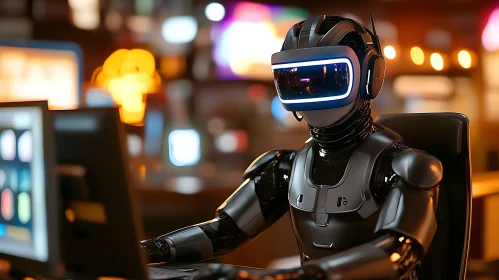 Robot in VR Headset