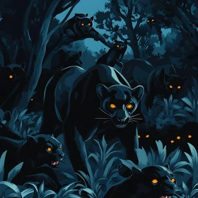 Night Watch: Panthers in Dark Forest