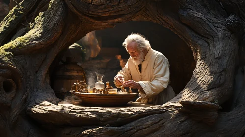 Old Man's Alchemic Work