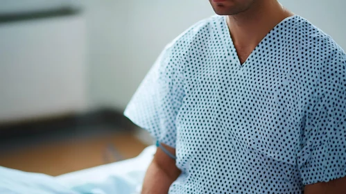 Man in Hospital Waiting