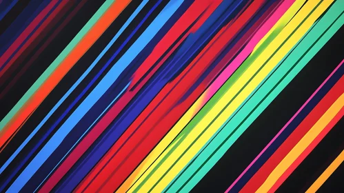 Colorful Diagonal Lines on Black