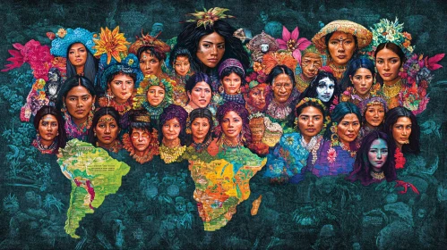 Global Faces: Women of the World Map