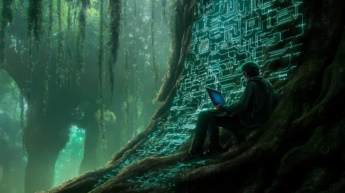 Nature and Technology: Glowing Tree Circuit