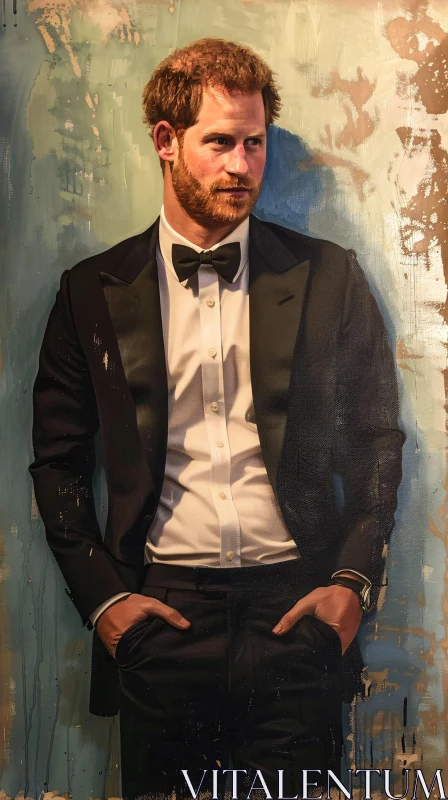 Prince Harry Elegance AI Image