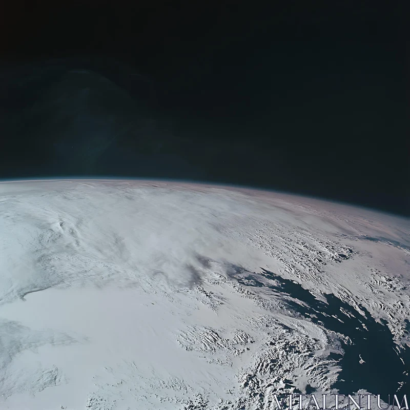 Orbital View of Earth's Cloudscape AI Image