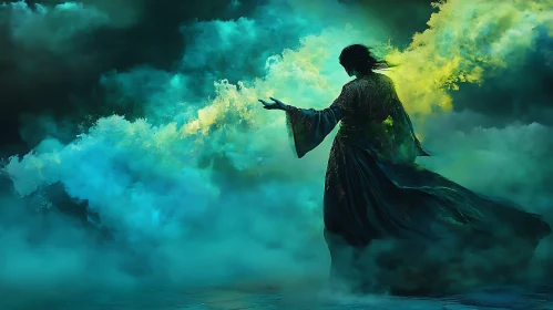 Woman in Smoke: A Fantasy Scene