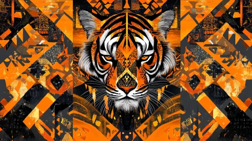 Geometric Tiger Illustration