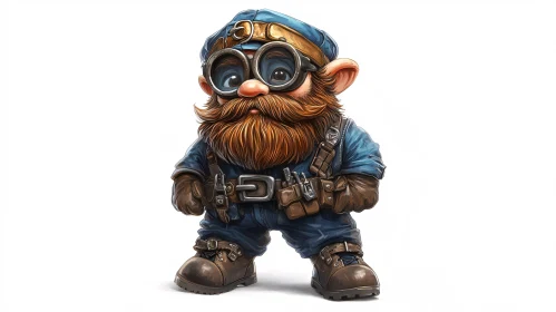 Gnome with Goggles Illustration