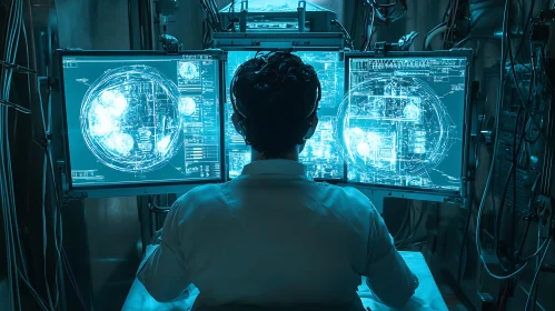 Tech Expert Analyzing Data