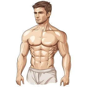 Toned Man Illustration