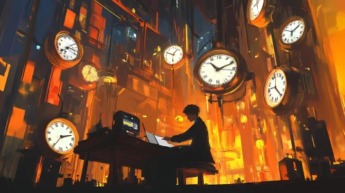 Urban Time: An Abstract Depiction of City Life