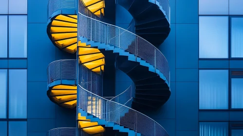 Modern Architectural Design with Spiral Staircase