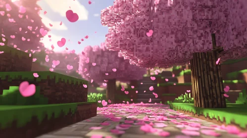 Pixel Art Cherry Blossom Dreamscape