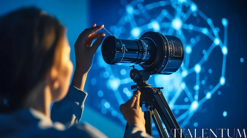 AI ART High-Tech Telescope for Scientific Research