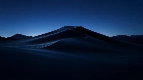 Blue Night Sand Dunes Scenery