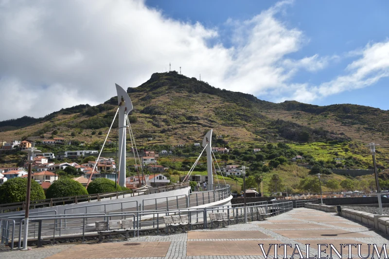 PHOTO Scenic Madeira Bridge and Mountain Landscape