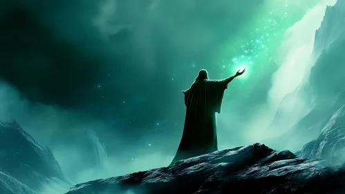 Enchanting Mountain Spellcaster