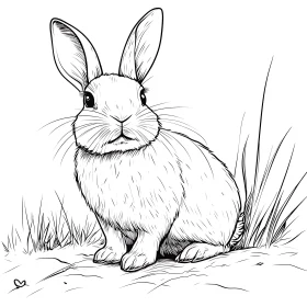 Monochrome Rabbit Sketch