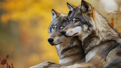 Wolves United in Golden Hues