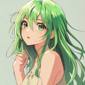 Green-Haired Anime Girl